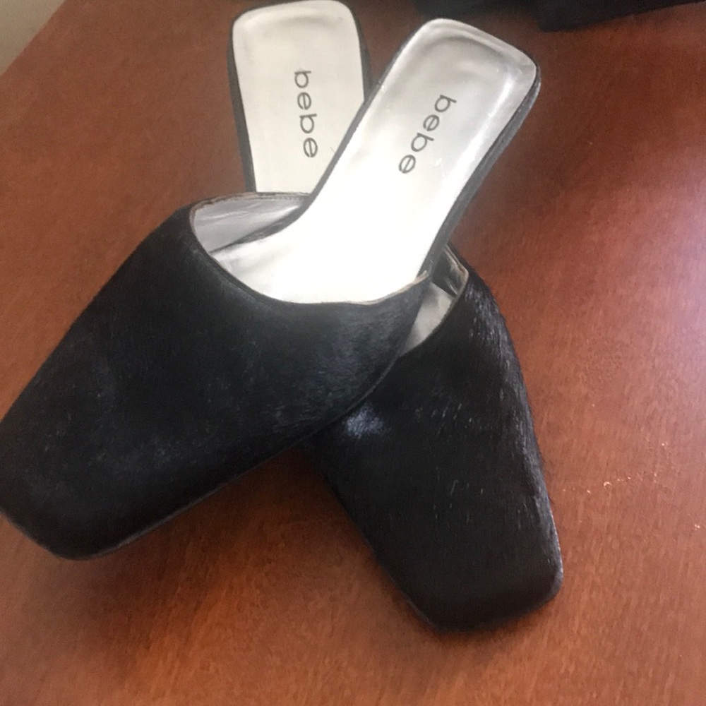 Bebe Ponyhair Mules